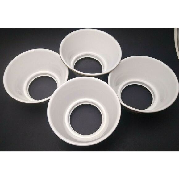 Vintage White And Gold Small Tole Lamp Shades Set Of 4 - Picture 4 of 7